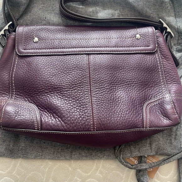 Coach Hamilton crossbody bag purple silver details - Picture 2 of 6
